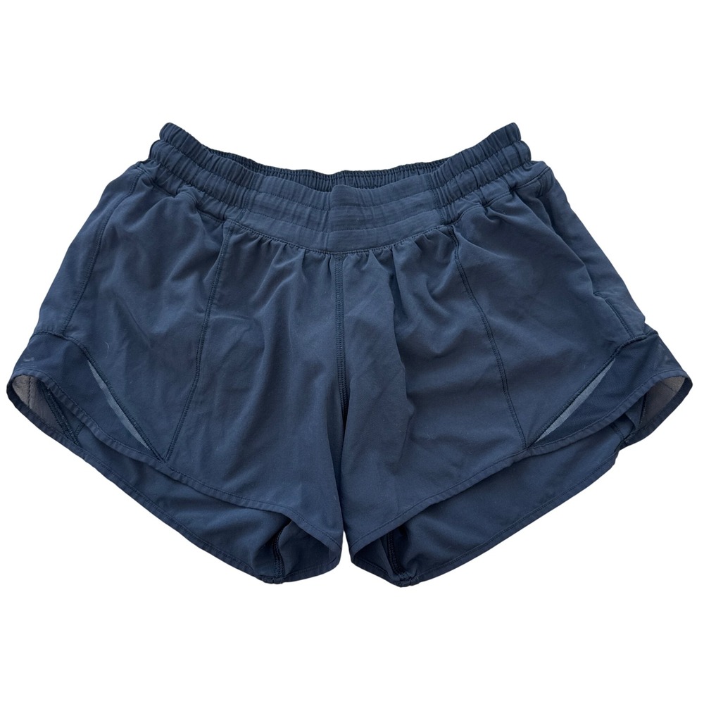 Lululemon Hotty Hot Shorts Elastic Waist Running Athletic 4 Tall Black